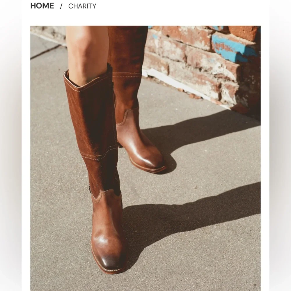 ROAN Charity Brown Knee-High Leather Boots. New 8 - Picture 2 of 11